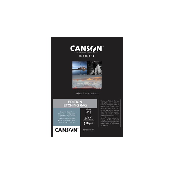 Canson Edition Etching Rag, 310g, 5''x7'' (13x18cm) 25 Blatt