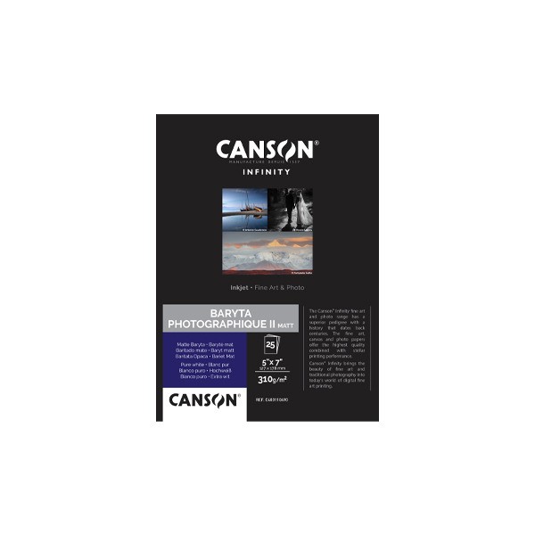 Canson Baryta Photographique II 310g, Matt 5''x7'' (13x18cm) 25 Blatt