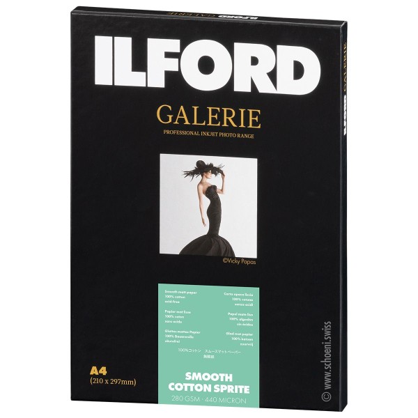 Ilford Galerie Smooth Cotton Sprite 280 g/m², DIN A3+ 25 Blatt
