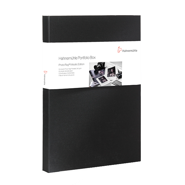 Hahnemühle Portfolio Box Photo Rag Metallic 340 g/m², DIN A3+ (32,9x48,3 cm), 50 Blatt