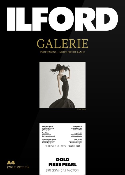Ilford Galerie Gold Fibre Pearl 290 g/m², DIN A4 (21x29,7 cm), 25 Blatt