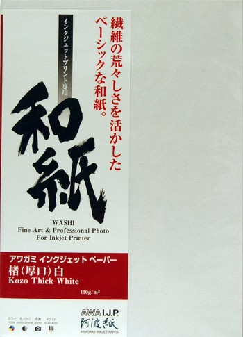 Awagami AIP Kozo Thick White, A3+, 10 Blatt