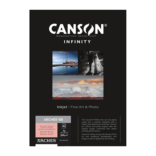 Canson Infinity Arches 88 310g - A2 420x594mm, 25 Blatt