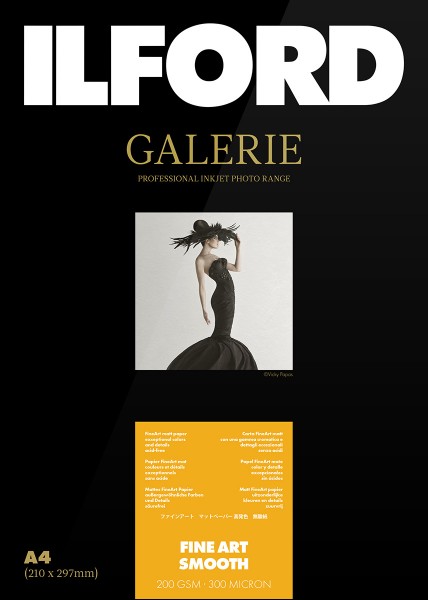 Ilford Galerie Fine Art Smooth 200 g/m², DIN A4 (21x29,7 cm), 25 Blatt