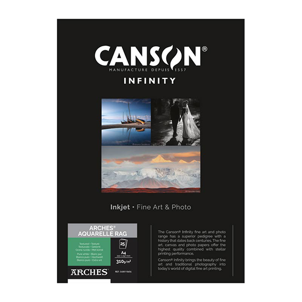 Canson Infinity Arches Aquarelle Rag 310g - A2 420x594mm, 25 Blatt