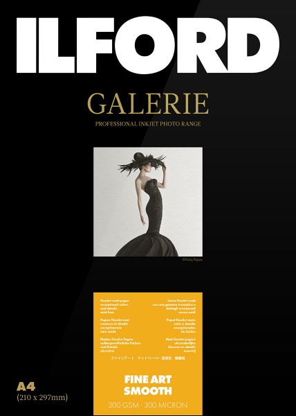 Ilford Galerie Prestige Fine Art Smooth 200 g/m², 10,2x15,2 cm, 50 Blatt