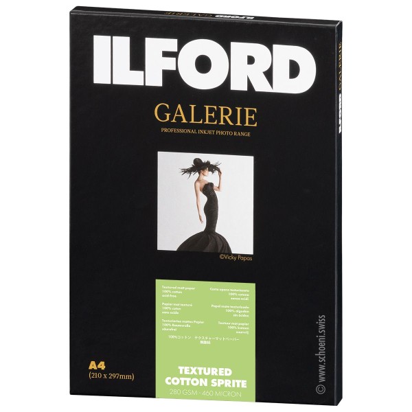 Ilford Galerie Textured Cotton Sprite 280 g/m²,10.2x15.2 cm 50 Blatt